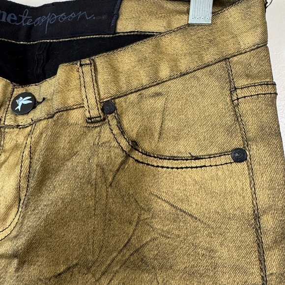 *NEW* One Teaspoon Gold Coated Jeans - Picture 3 of 11